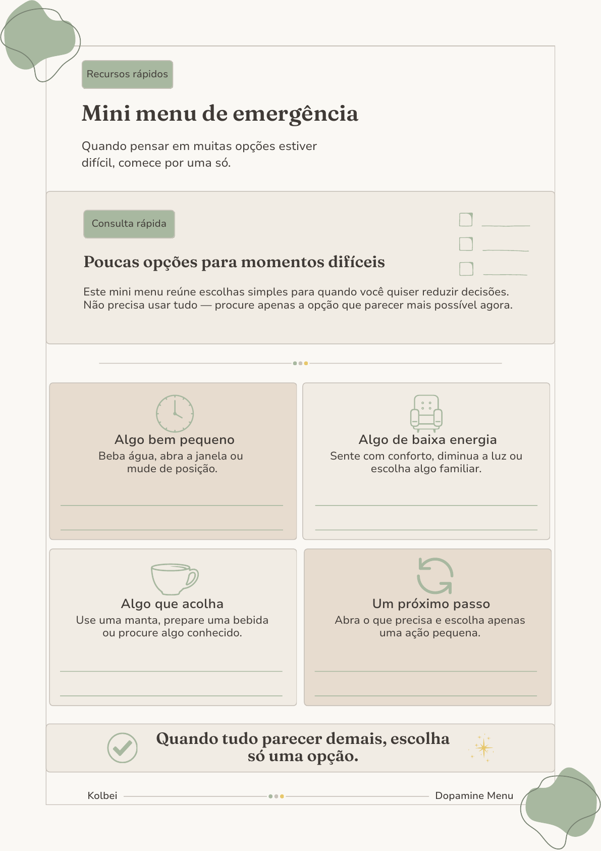 Uma página do material
