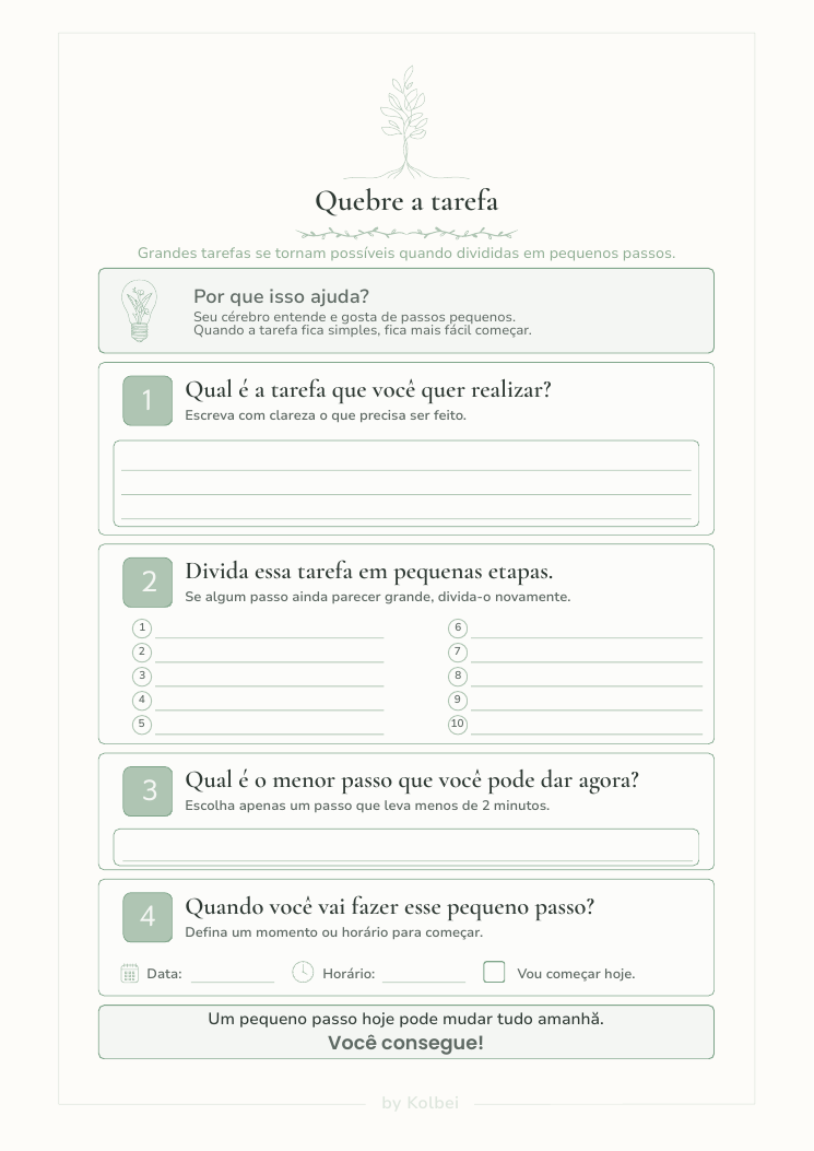 Uma página do material